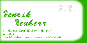 henrik neuherr business card